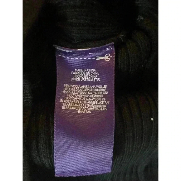 Ralph Lauren Collection Purple Label Sequin Mini Dress Wool XS Black Gold 0 2 - Picture 9 of 14